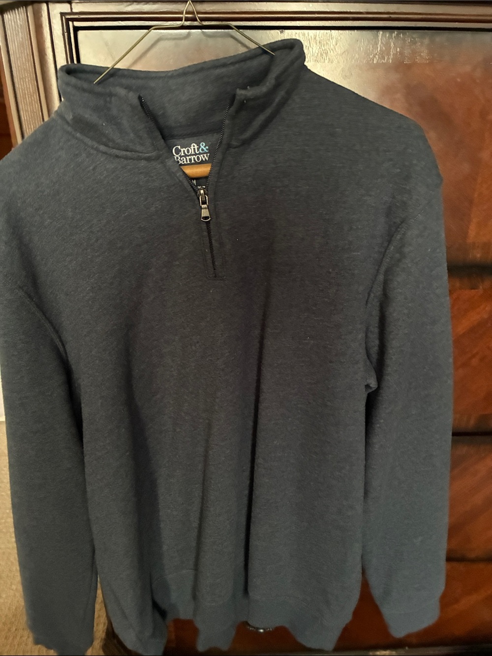 croft & barrow Men's Half-Zip Pullover Sweater - Charcoal